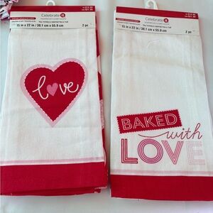 Celebrate It Red and White Kitchen Towels 4 pcs from michaeks
